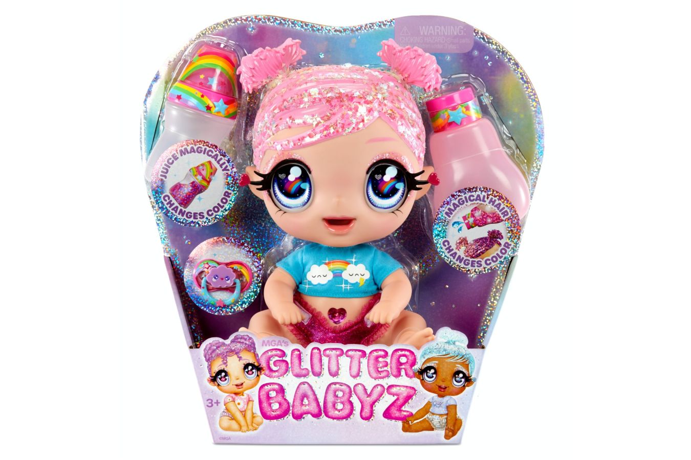 MGA GLITTER BABYZ – Třpytivé panenky a miminka s vlasy měnícími barvu